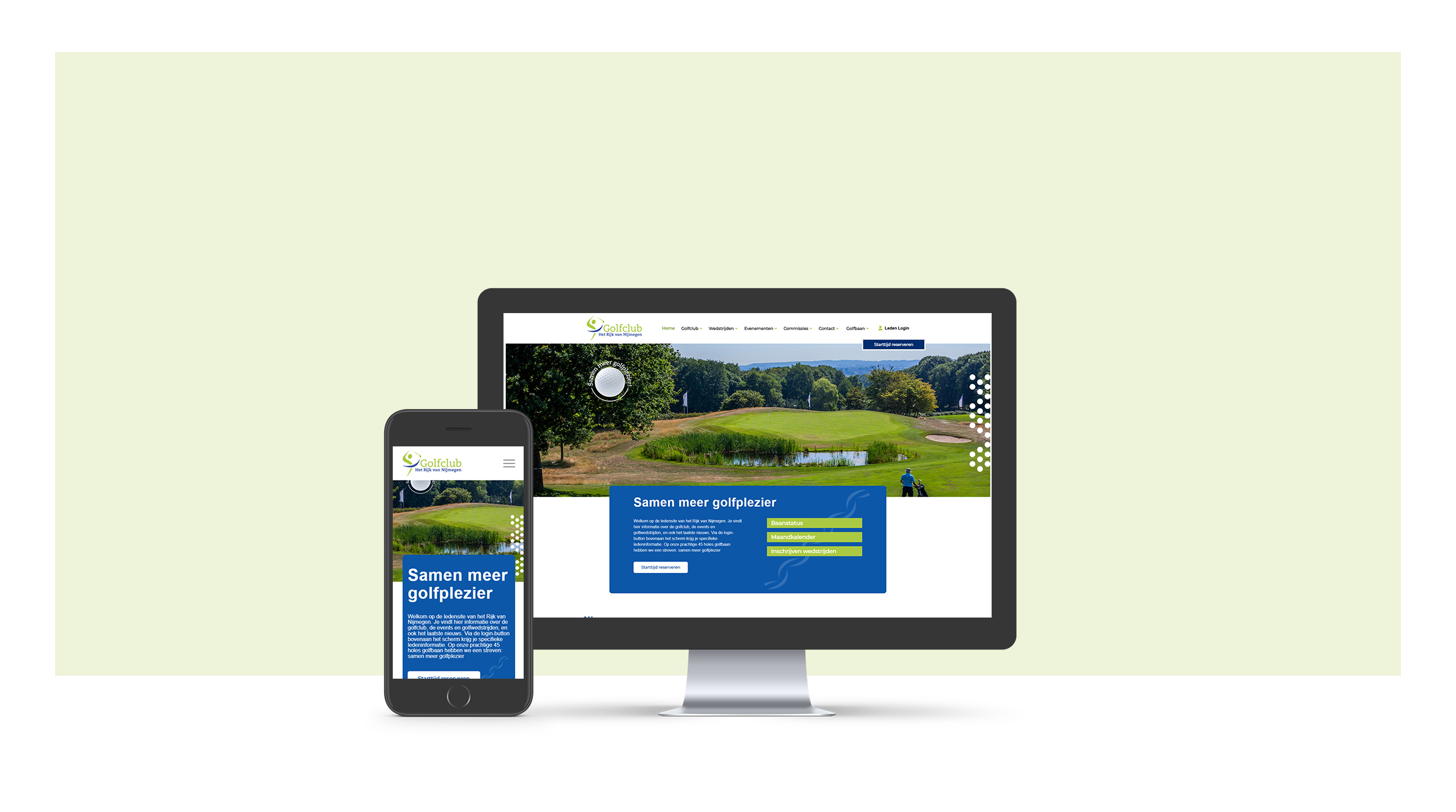 De nieuwe website van onze golfclub is online.